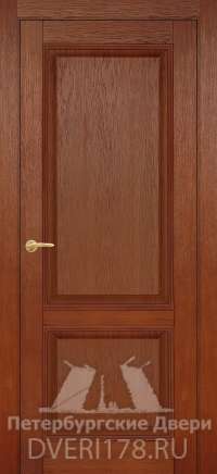 Двустворчатая дверь ДГ Новара из массива дуба в цвете Дуб коньяк