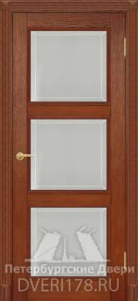 Дверь INVISIBLE ДО Модена из массива дуба в цвете Дуб коньяк стекло Сатинат Белый