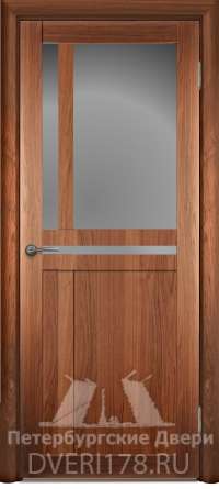 Дверь INVISIBLE ДО Интеграл  3 из экошпона в цвете Орех стекло Сатинат Белый