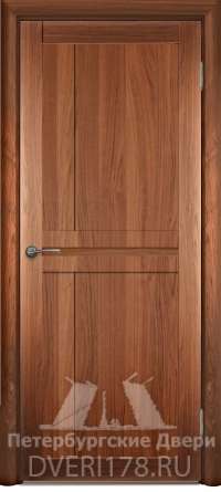 Двустворчатая дверь ДГ Интеграл 6 из экошпона в цвете Орех