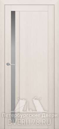 Дверь-купе ДО Интеграл 10 из экошпона в цвете Кремовый стекло Сатинат Белый