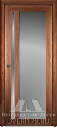 Дверь INVISIBLE ДО Интеграл 11 из экошпона в цвете Орех стекло Сатинат Белый