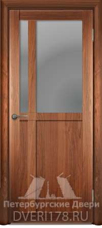 Дверь INVISIBLE ДО Интеграл 19 из экошпона в цвете Орех стекло Сатинат Белый