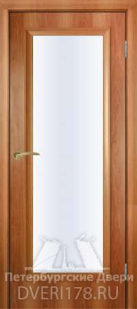 Дверь-пенал ДО Атлантика 8 из экошпона в цвете Дуб Янтарь стекло Сатинат Белый